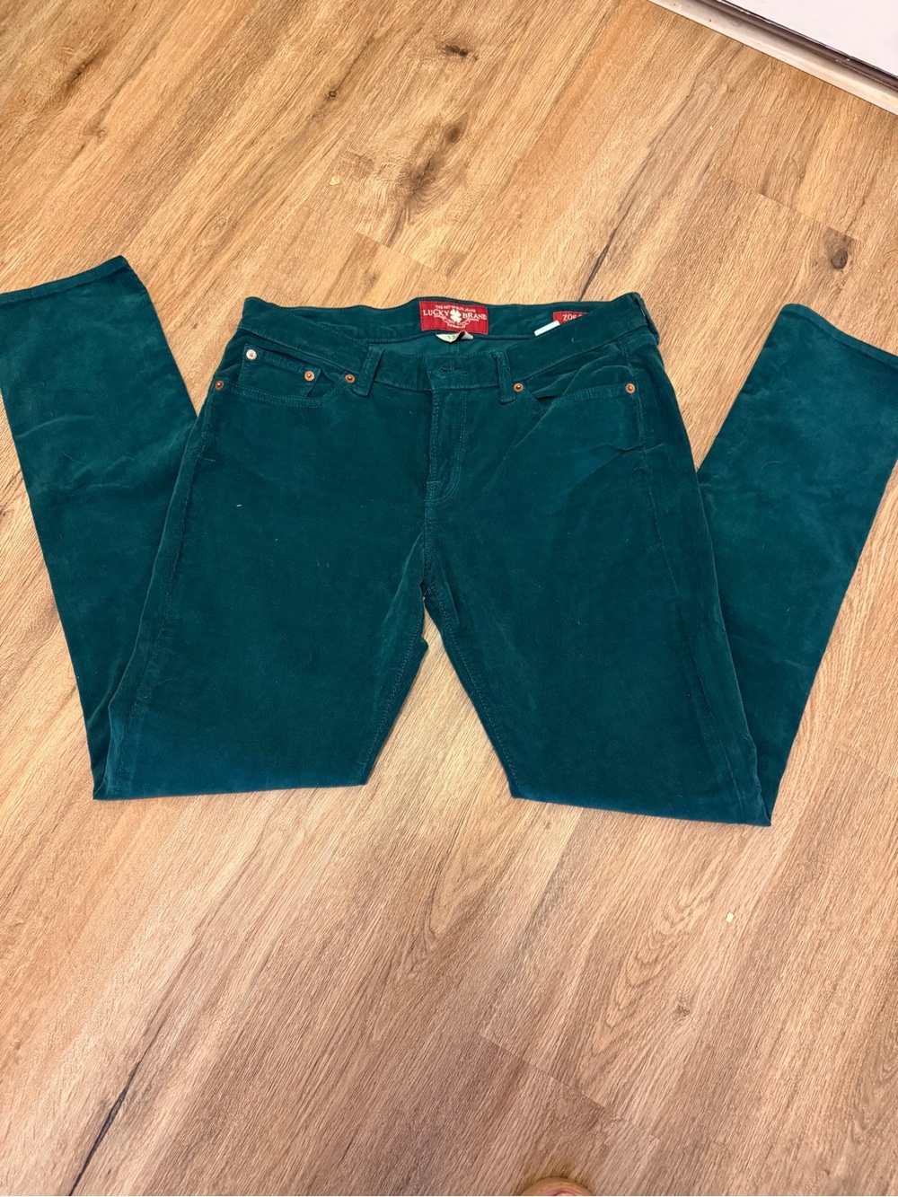 Lucky Brand Teal Skinny Corduroy Jeans